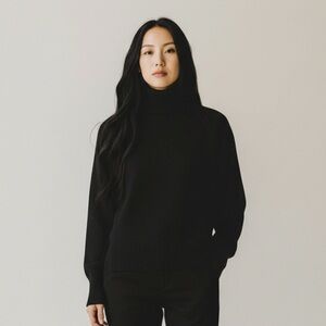 WORTH NEW YORK women’s silk blend turtleneck blouse top size small or P